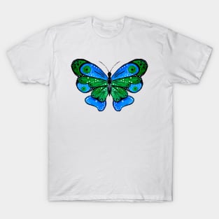 Green and Blue Butterfly T-Shirt